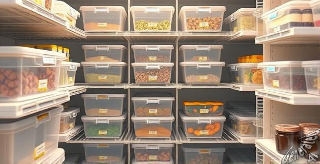 Utiliza cajas de plástico de 34 cm de largo y 24 de ancho para ordenar la despensa