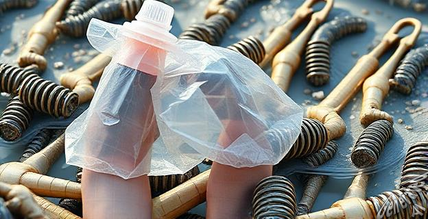 Un material que se descompone en agua salada sin dejar residuos