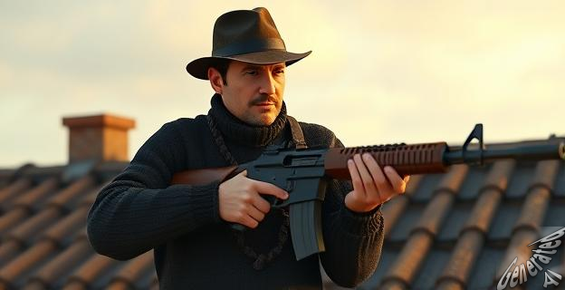 Un varón blanco con sudadera y gorra oscuras