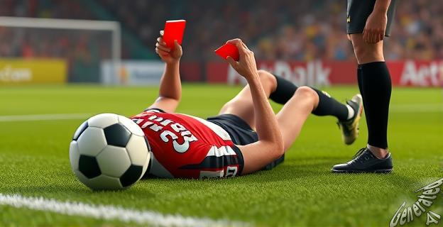 Vivian fue expulsado por derribar con el brazo a Santamaría