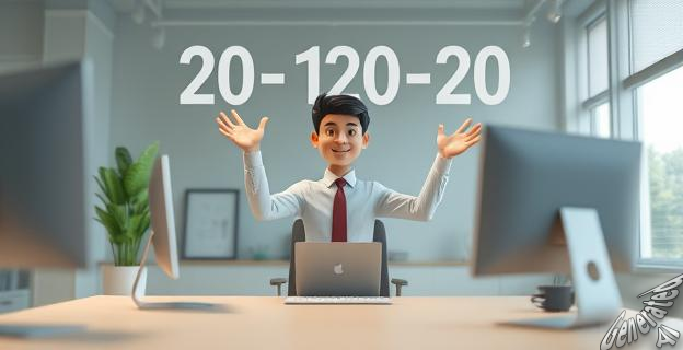 La regla 20-20-20 alivia la fatiga visual