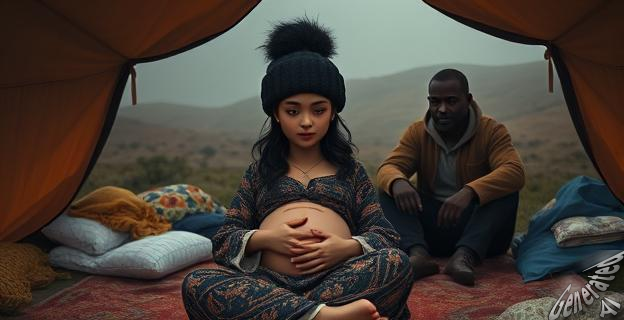 La joven estadounidense vive como 'sirvienta' en un campamento improvisado en Escocia