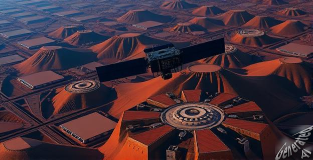 Un satélite Starlink se coló en una foto de la base militar secreta china de Dingxin