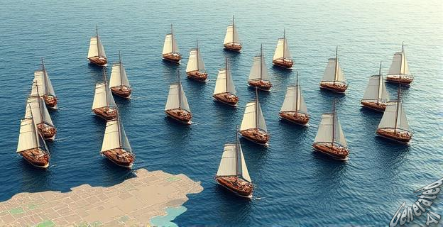 La flotilla se encuentra en el mar, con 52 barcos y veleros, y su posición actual se puede consultar en un mapa