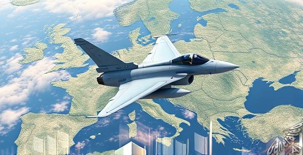 Tres cazas Eurofighter Typhoon y un avión A400M de reabastecimiento en vuelo