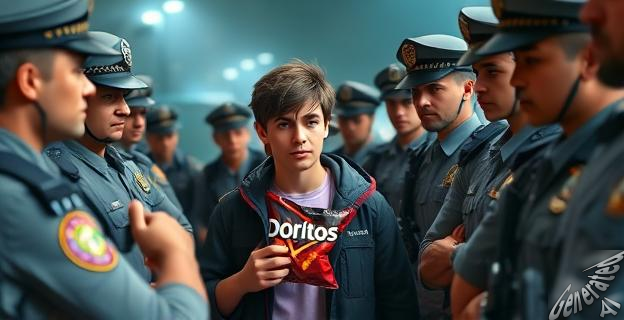 Una bolsa de Doritos sabor picante fue confundida con un arma de fuego