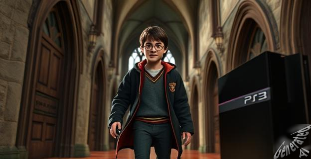 El vídeo muestra a Harry Potter recorriendo los pasillos de Hogwarts en 2006