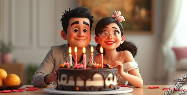 Marc Márquez celebró el 28º cumpleaños de Gemma Pinto con un pastel de chocolate