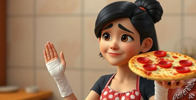 Anabel Pantoja sufrió quemaduras en todo su cuerpo después de quedarse dormida al sol y al cocinar pizzas caseras.