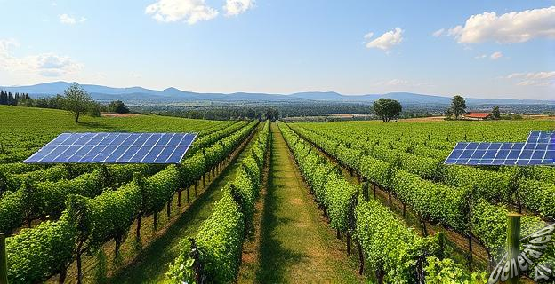 La sombra proyectada por los paneles solares mejora el equilibrio entre el grado alcohólico y la acidez en la fermentación