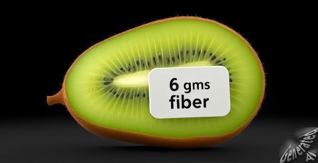 El kiwi verde contiene 6 gramos de fibra por kiwi de buen tamaño