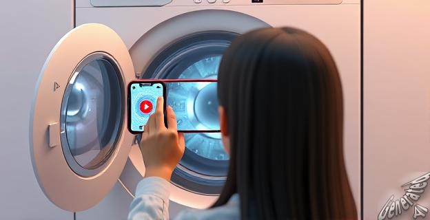 Apuntar el móvil a la pantalla de la lavadora durante un par de segundos