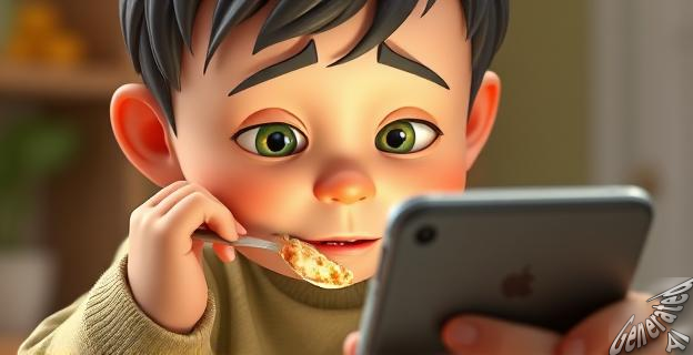 El uso de móviles durante las comidas puede aumentar el riesgo de sobrepeso en los niños