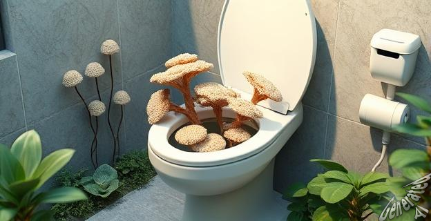 El MycoToilet utiliza hongos miceliales para descomponer los desechos humanos sin necesidad de agua