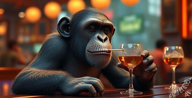 Los chimpancés consumen diariamente el equivalente alcohólico a una o dos copas humanas