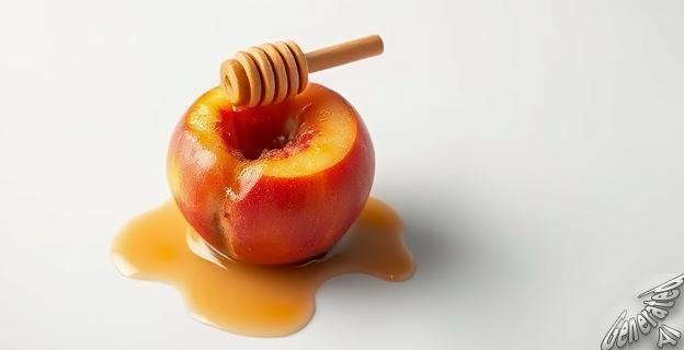 Melocotones al horno con miel y almendras en 30 minutos