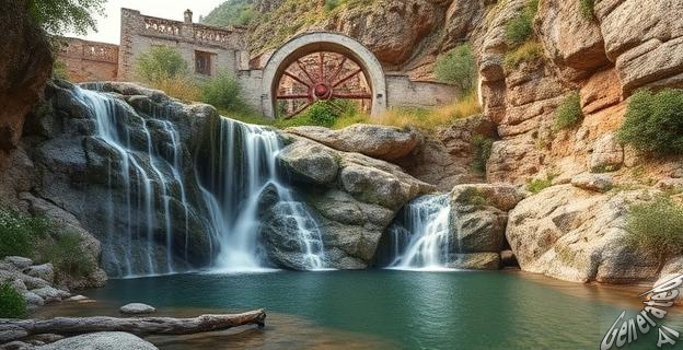 La cascada se encuentra en la Sierra de Albarracín, cerca de El Vallecillo