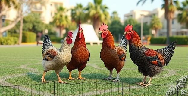 Más de 700 gallinas ocupan el parque