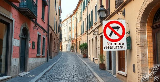 Prohibiendo la apertura de nuevos restaurantes en los centros históricos