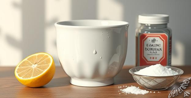 Mezcla de limón y bicarbonato