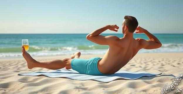 Ejercicios lentos y suaves en entornos frescos como la piscina o la playa