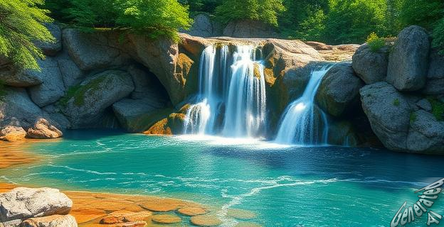 La cascada del Molino de San Pedro en El Vallecillo