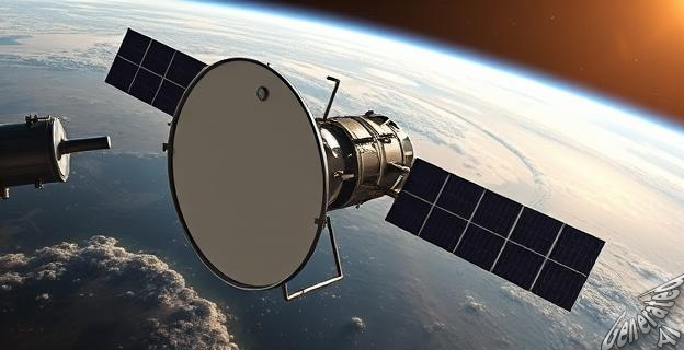 El satélite XJY-7 es un satélite SAR con una gran antena de disco y dos paneles solares fijos