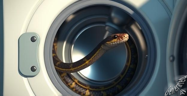 La serpiente fue encontrada en una lavadora en Maudsland, Queensland.