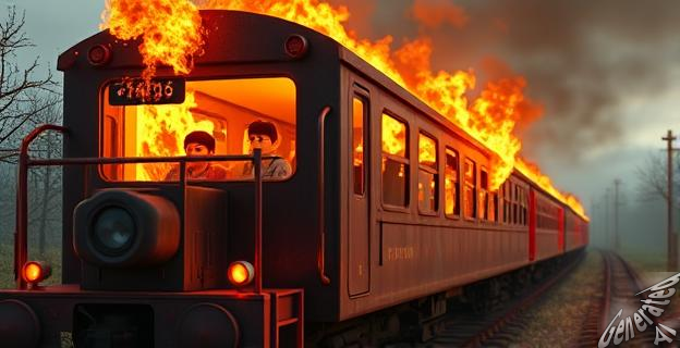 Un tren lleno de gente se vio atrapado en el incendio de Bejís en 2022
