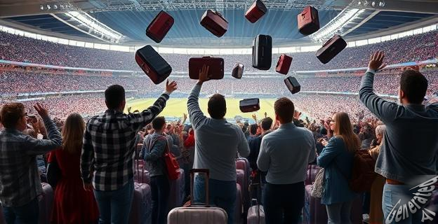 Lanzaron maletas y bolsos al campo