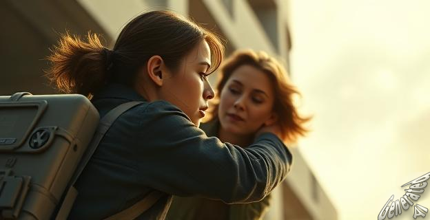 Sebastian Blunt, el hermano de Emily Blunt, es el soldado que recibe el empujón