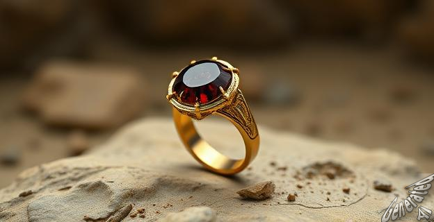 El anillo de oro y granate encontrado en la Ciudad de David data de hace más de 2300 años