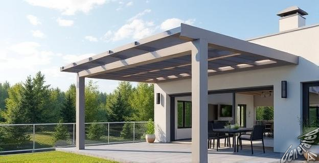 pérgola de aluminio con techo corredizo por 395,99 euros