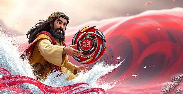 Moisés utilizó un Beyblade para dividir el Mar Rojo en el episodio 13 de Beyblade Metal Fusion