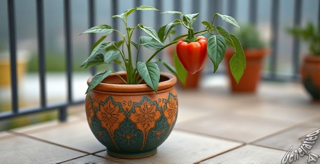 Capsicum en maceta decorativa por 2,99 euros