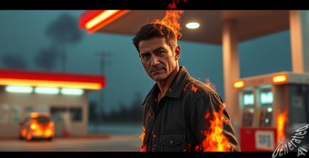 El hombre sufrió quemaduras al encender un cigarro en una gasolinera