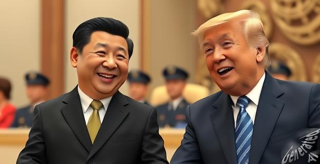 Xi Jinping se ríe con Trump durante su encuentro en Corea del Sur