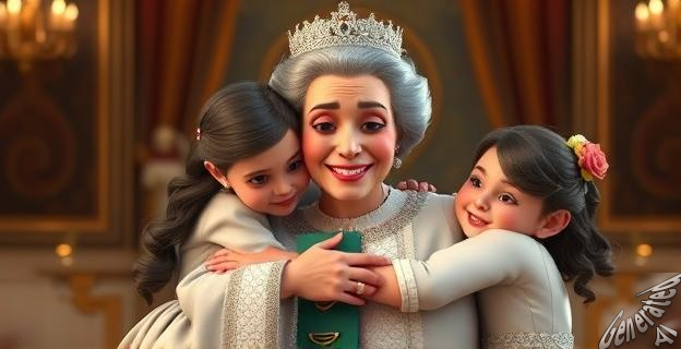 Es una madre cariñosa y pendiente de ellas, aunque también exigente