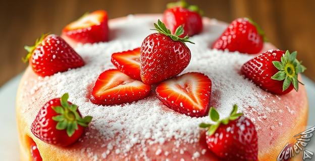 El pastel de fresas 'al revés' se hace con 250 g de harina y 500 g de fresas frescas