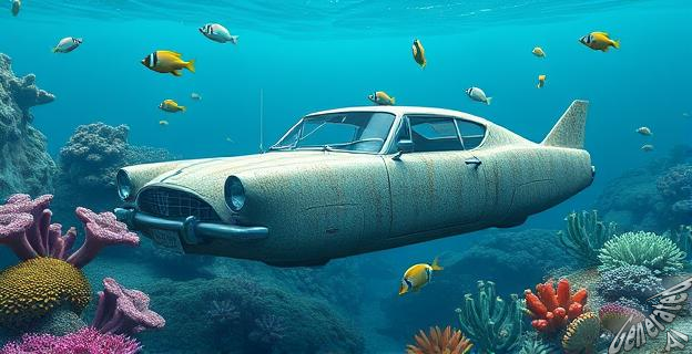 22 coches de hormigón sumergidos a seis metros de profundidad