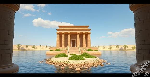 El templo se construyó sobre una isla natural esculpida por el Nilo hace más de 4.000 años