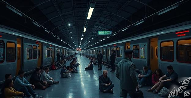 Cientos de personas pasaron la noche en estaciones de tren