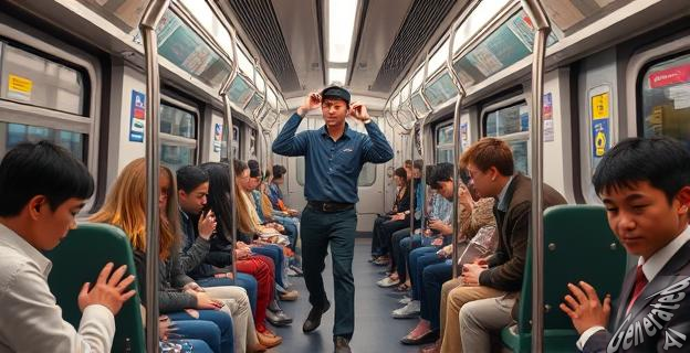 La contratación de empujadores para ayudar a los pasajeros en el metro