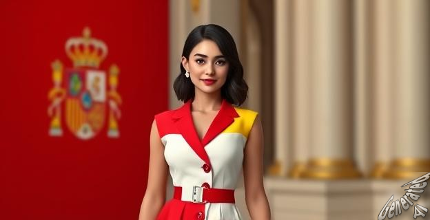 Isabel Díaz Ayuso ha vestido un dos piezas con colores de la bandera de España