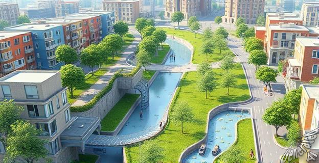 La estrategia de 'ciudad-esponja' de Copenhague combina soluciones basadas en la naturaleza con ingeniería para absorber y reutilizar el agua de lluvia