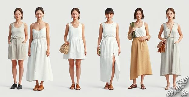 El vestido blanco se puede combinar de多种 maneras para crear looks elegantes y frescos.