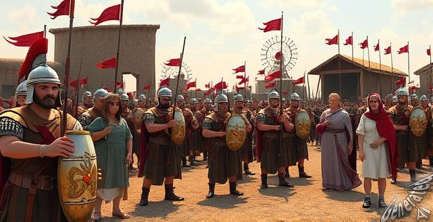 La presencia de mujeres y niños en campamentos romanos es una realidad