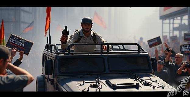 Milei fue evacuado en un vehículo blindado