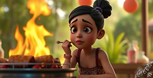 Adara se sintió muy dura y lloró al ver la barbacoa