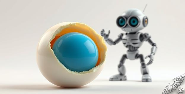La IA se caga para hacer un huevo con yema azul